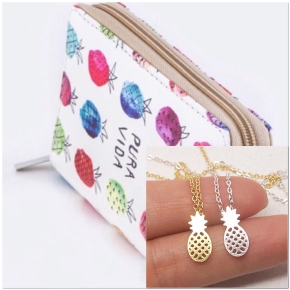 Matilda Collections Handbags - Pineapple Wallet (free Pineapple Necklace)